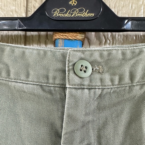 POLO Ralph Lauren Ladies All Cotton Olive Flat Front Chinos - Size 6 - Picture 3 of 12